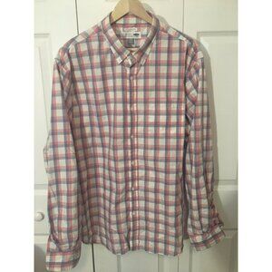 Old Navy The Classic Shirt Sz XXL Pink/gray Plaid Mens‎